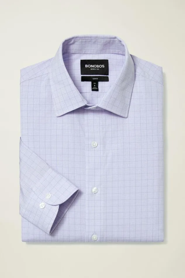 Men The Desk To Dinner Shirt Periwinkle Edison Plaid Bonobos Business Casual Shirts