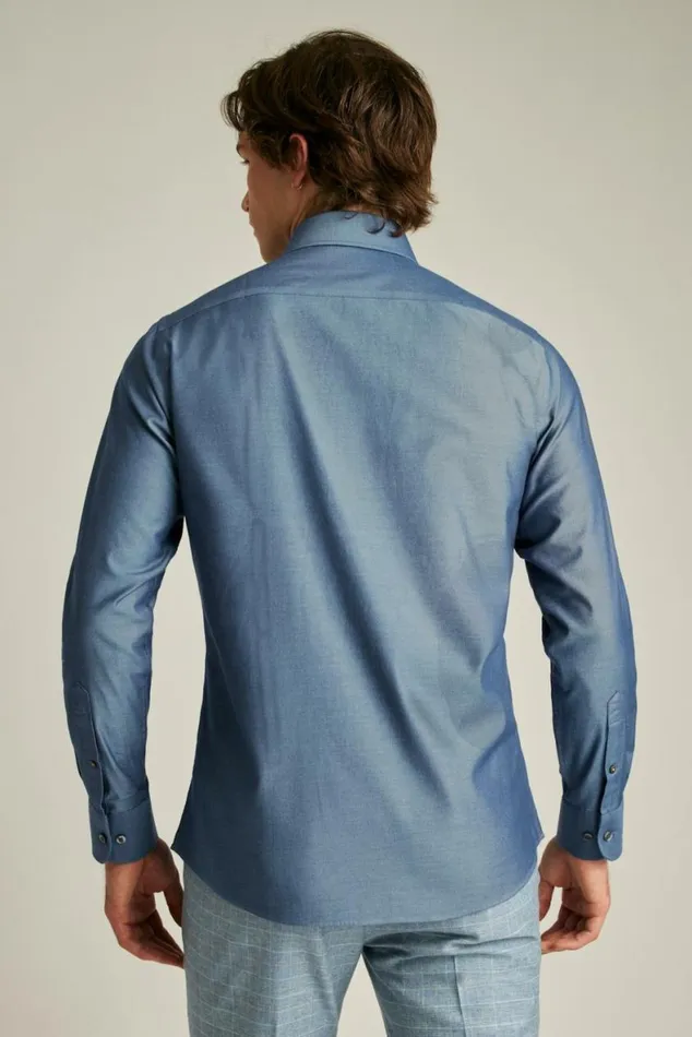 Men The Desk To Dinner Shirt Solid Light Navy Bonobos Business Casual Shirts