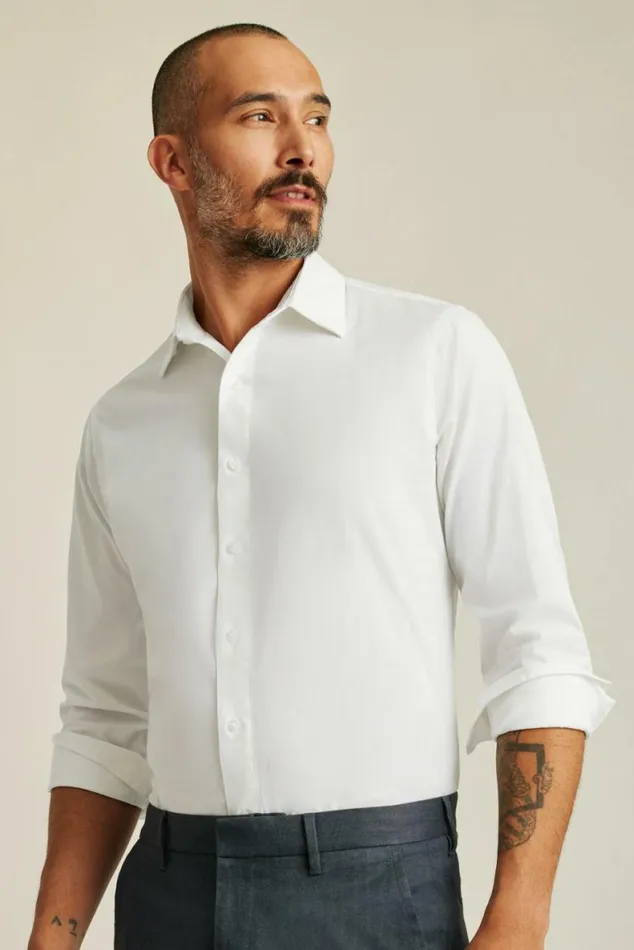 Men The Desk To Dinner Shirt Solid White Bonobos Business Casual Shirts