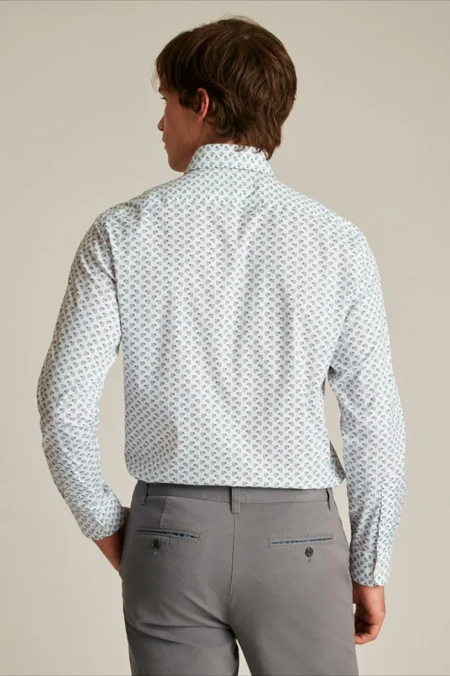 Men The Desk To Dinner Shirt The Happiest Hour White And Blue Bonobos Business Casual Shirts