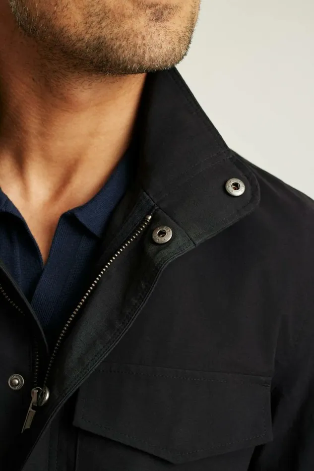Men The Tech Utility Jacket Jet Black Bonobos Jackets and Coats