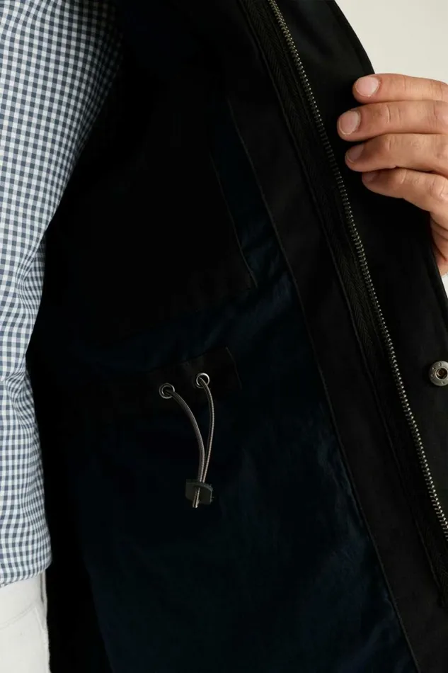 Men The Tech Utility Jacket Jet Black Bonobos Jackets and Coats