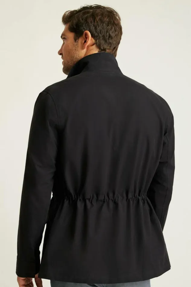 Men The Tech Utility Jacket Jet Black Bonobos Jackets and Coats