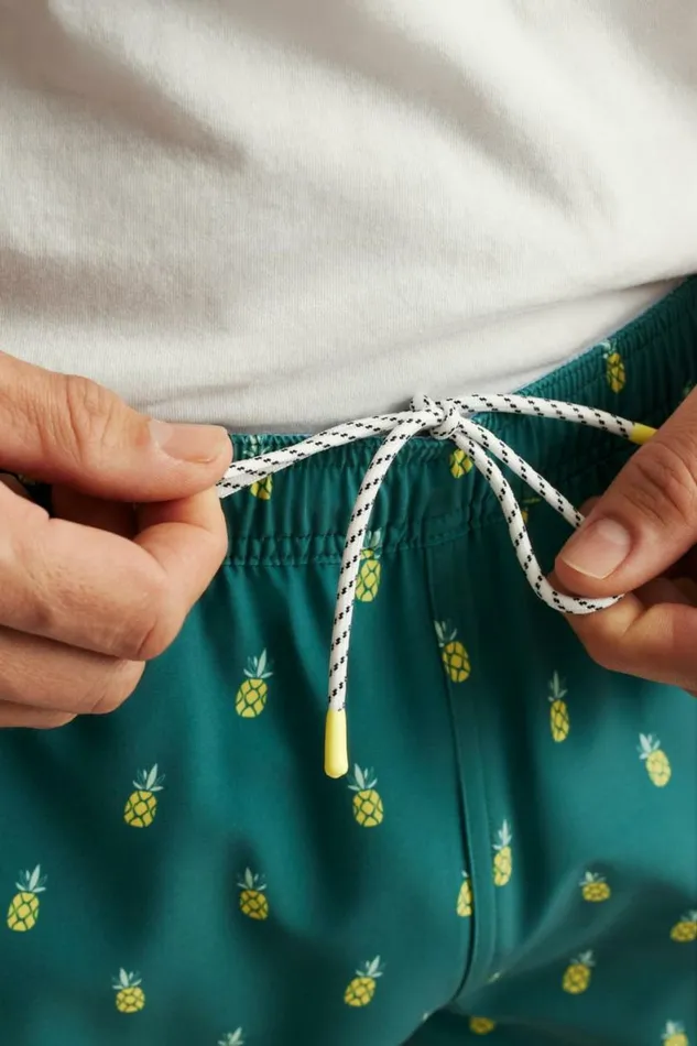 Men Throwback Swim Trunks Green Pineapple Party Bonobos Swim Trunks