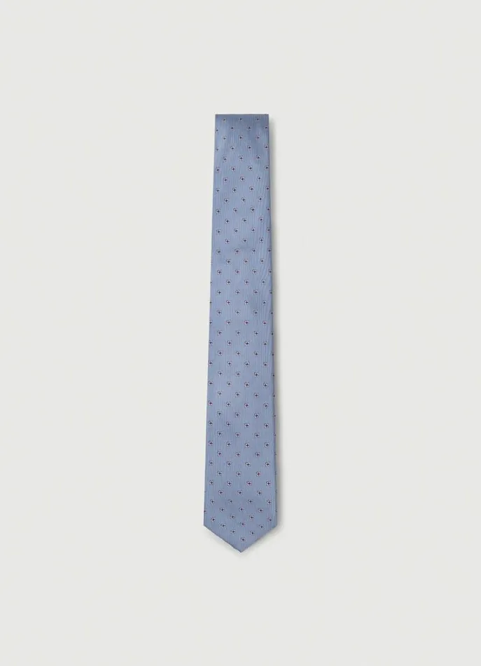 Men Ties and Pocket Squares Hackett London Floral Silk Tie Skygrey