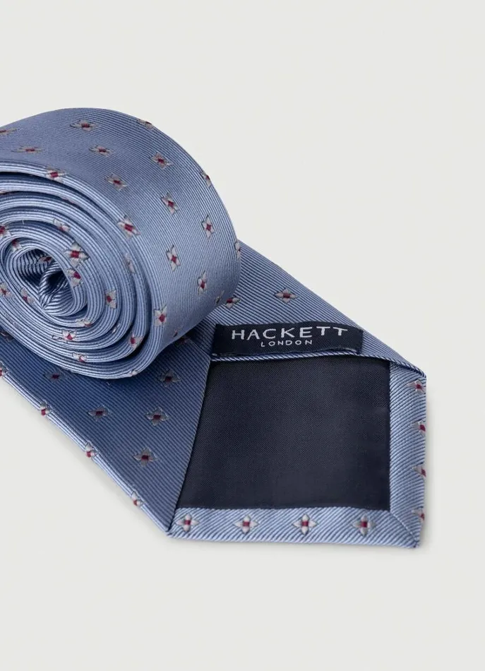 Men Ties and Pocket Squares Hackett London Floral Silk Tie Skygrey