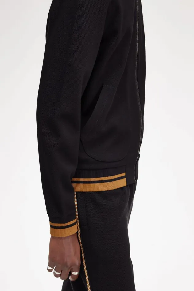 Men Tipped Detail Track Jacket Black Fred Perry Track Jackets
