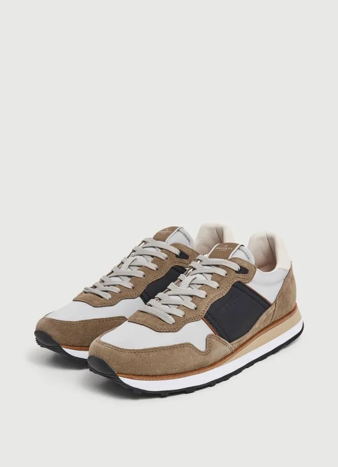 Men Trainers Hackett London Casual Suede Trainers Taupe Beige