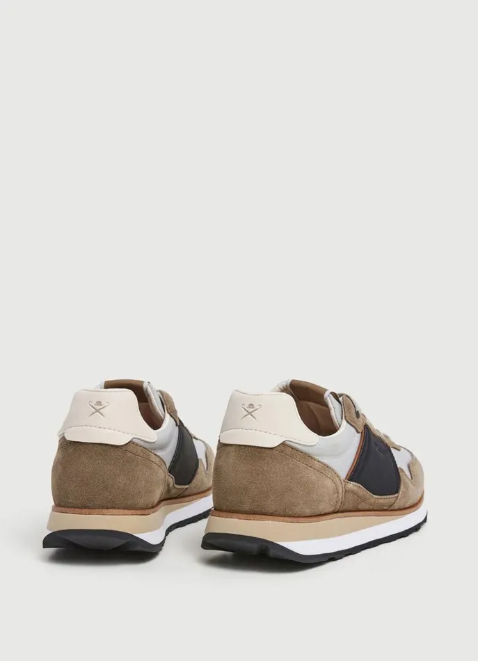 Men Trainers Hackett London Casual Suede Trainers Taupe Beige