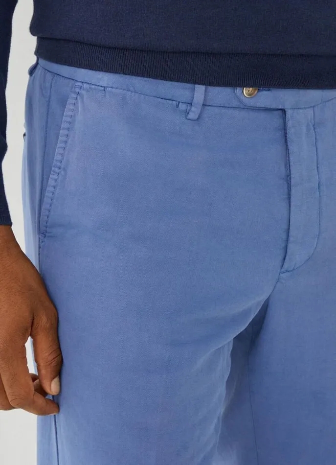 Men Trousers and Chinos Hackett London Kensington Slim Fit Chinos Avio