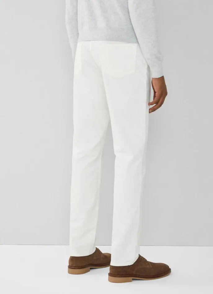 Men Trousers and Chinos Hackett London Regular Fit Trinity Trousers Canvas White