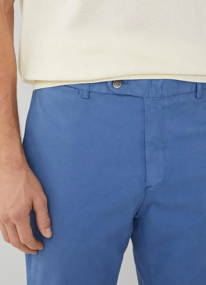 Men Trousers and Chinos Hackett London Slim Fit Piqu Chinos Avio