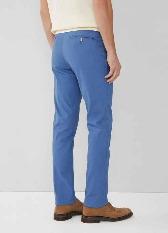 Men Trousers and Chinos Hackett London Slim Fit Piqu Chinos Avio