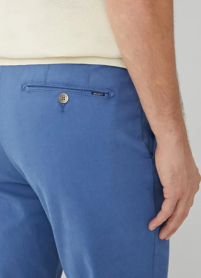 Men Trousers and Chinos Hackett London Slim Fit Piqu Chinos Avio