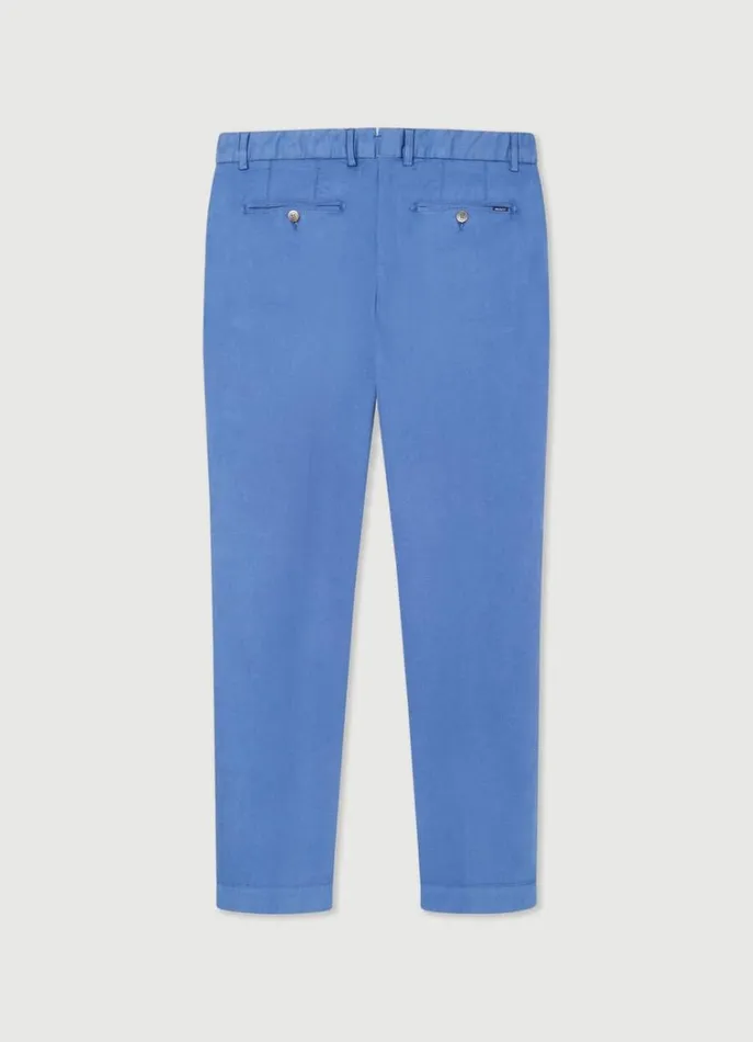 Men Trousers and Chinos Hackett London Slim Fit Piqu Chinos Avio