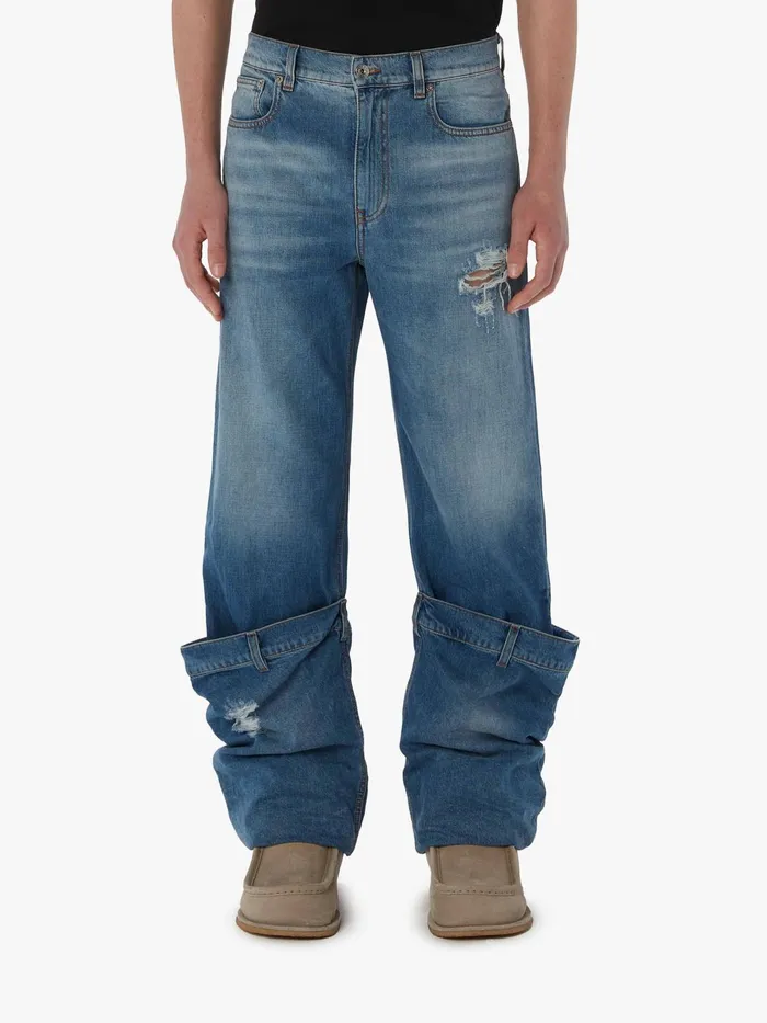 Men Trousers and Shorts JW Anderson BUCKET DENIM JEANS Light Blue Men Trousers and Shorts JW Anderson BUCKET DENIM JEANS Light Blue