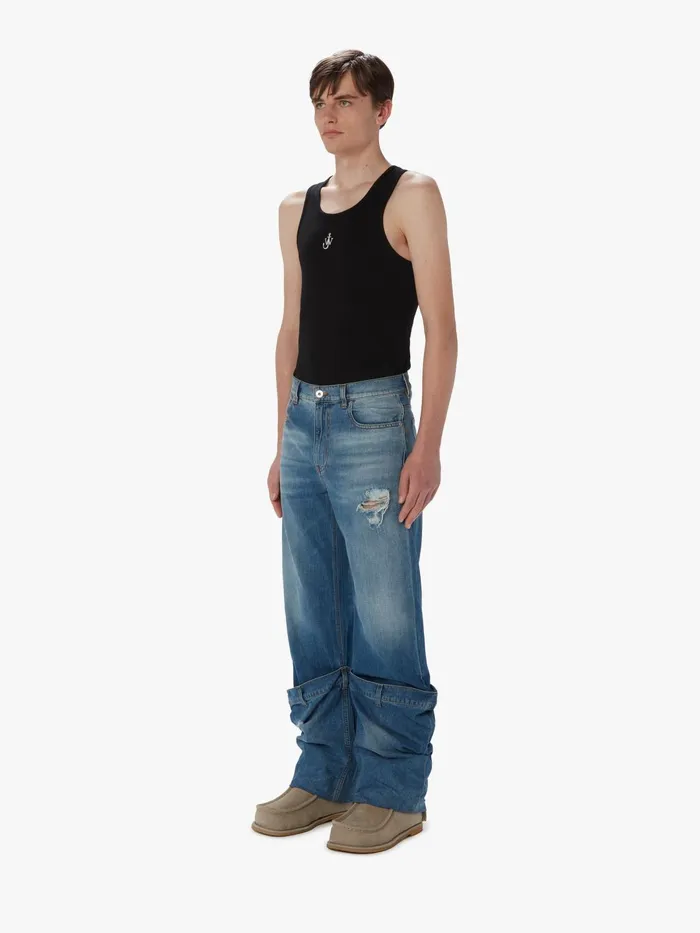 Men Trousers and Shorts JW Anderson BUCKET DENIM JEANS Light Blue Men Trousers and Shorts JW Anderson BUCKET DENIM JEANS Light Blue
