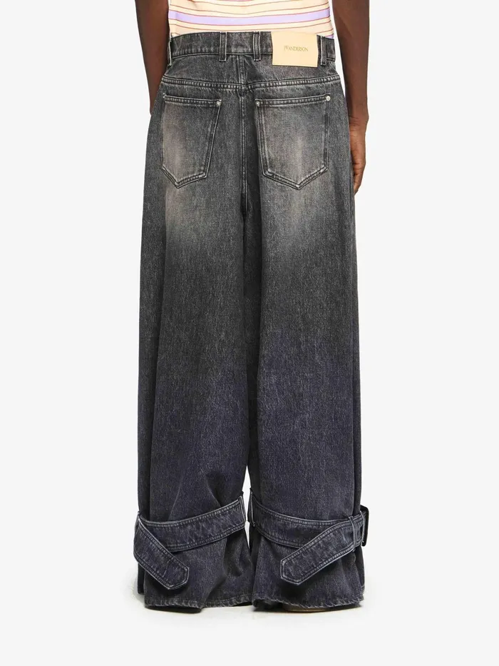 Men Trousers and Shorts JW Anderson BUCKLED CUFF DENIM JEANS Grey Men Trousers and Shorts JW Anderson BUCKLED CUFF DENIM JEANS Grey