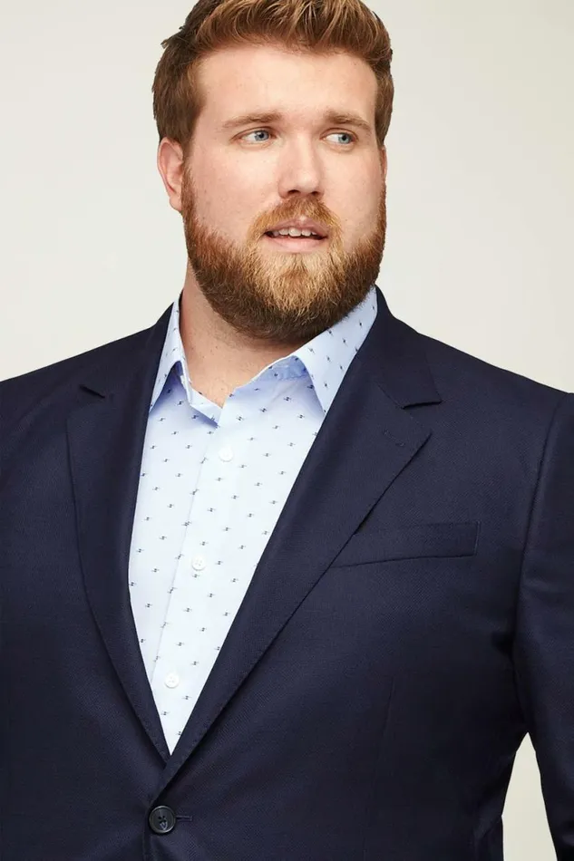 Men Unconstructed Italian Wool Blazer Extended Sizes Navy Bonobos Blazers and Sport Coats