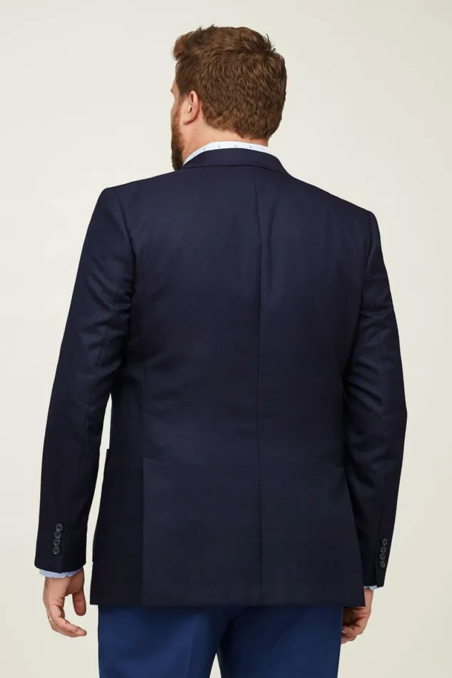 Men Unconstructed Italian Wool Blazer Extended Sizes Navy Bonobos Blazers and Sport Coats