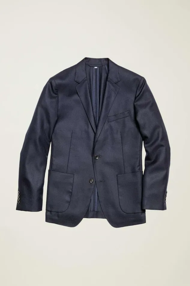Men Unconstructed Italian Wool Blazer Extended Sizes Navy Bonobos Blazers and Sport Coats