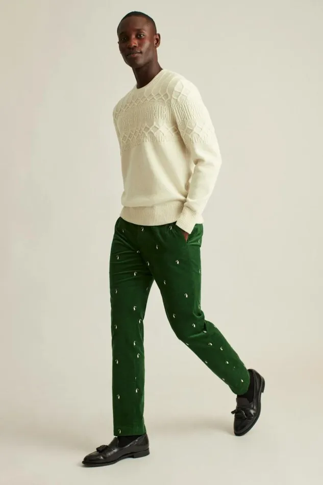 Men Velvet Trousers Penguin Party Bonobos Dress Pants