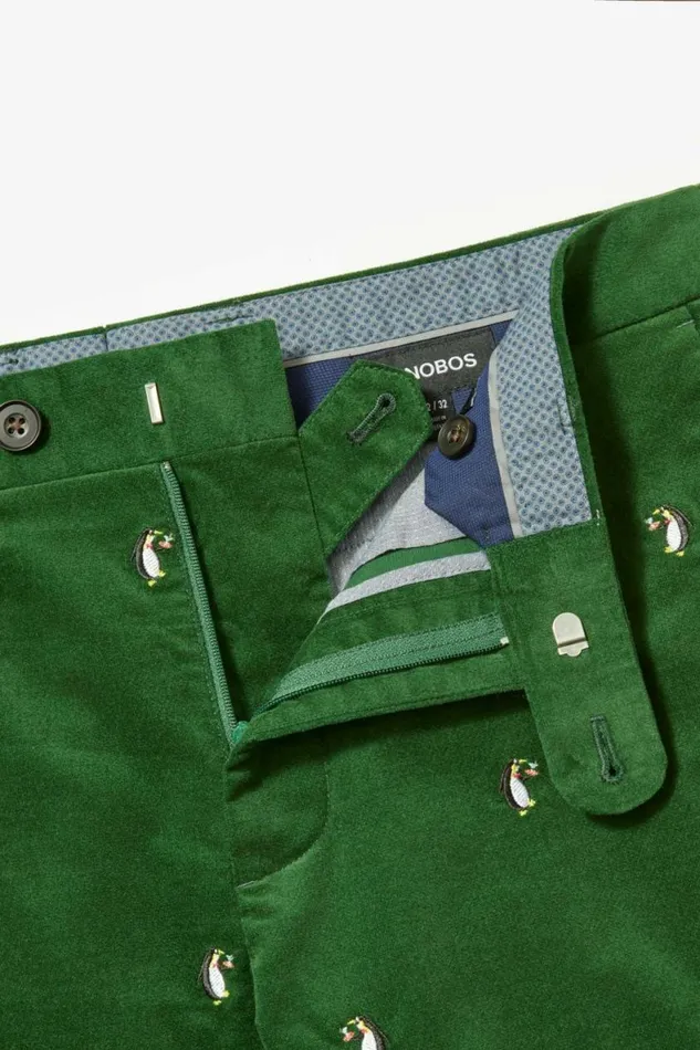 Men Velvet Trousers Penguin Party Bonobos Dress Pants