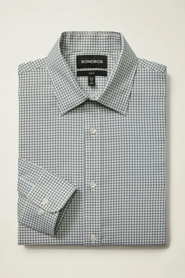 Men Weekday Warrior Dress Shirt Green Check Bonobos Business Casual Shirts
