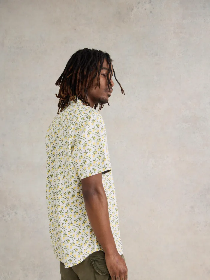 Men White Stuff Clothing Lemon Printed Shirt Men White Stuff Clothing Lemon Printed Shirt