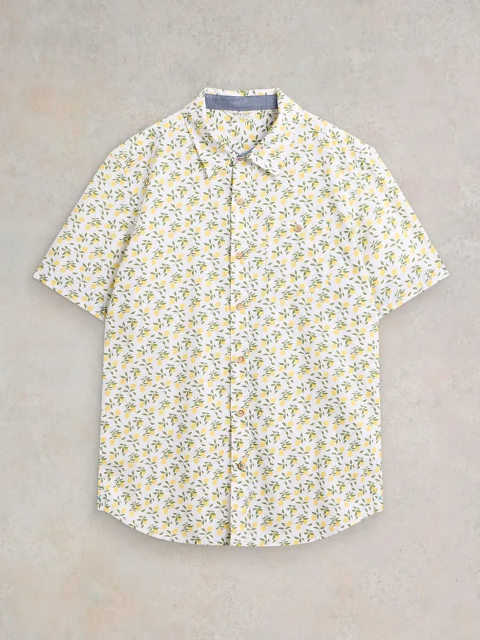 Men White Stuff Clothing Lemon Printed Shirt Men White Stuff Clothing Lemon Printed Shirt