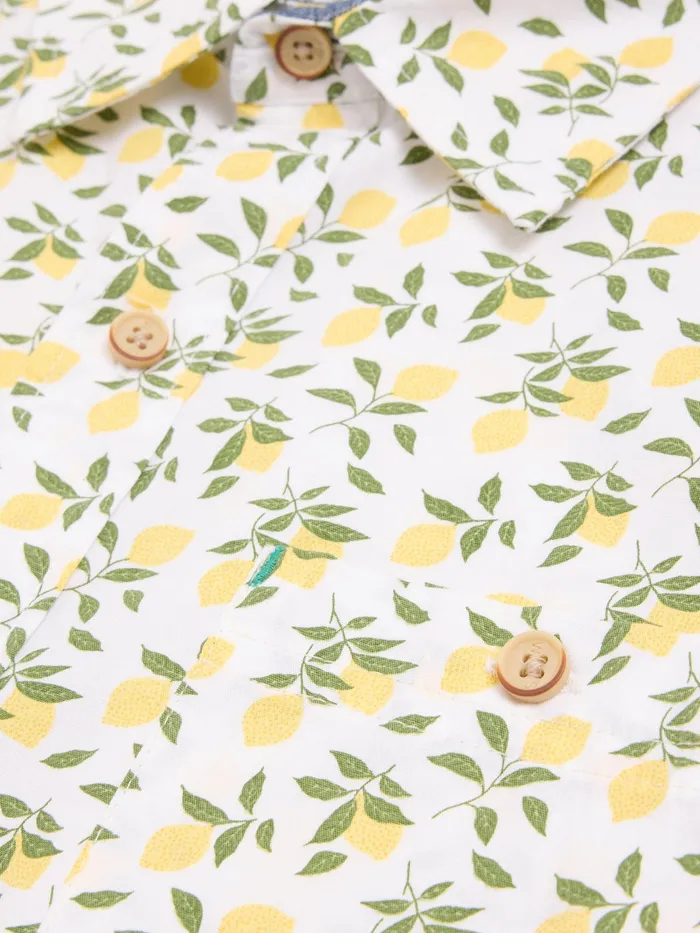 Men White Stuff Clothing Lemon Printed Shirt Men White Stuff Clothing Lemon Printed Shirt