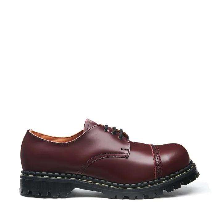 MenWomen Solovair Steel Toe Shoes Oxblood HiShine Steel Toe Capped Gibson Shoe