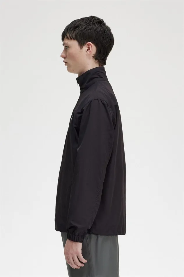 Men Woven Track Jacket Black Fred Perry Coats and Jackets