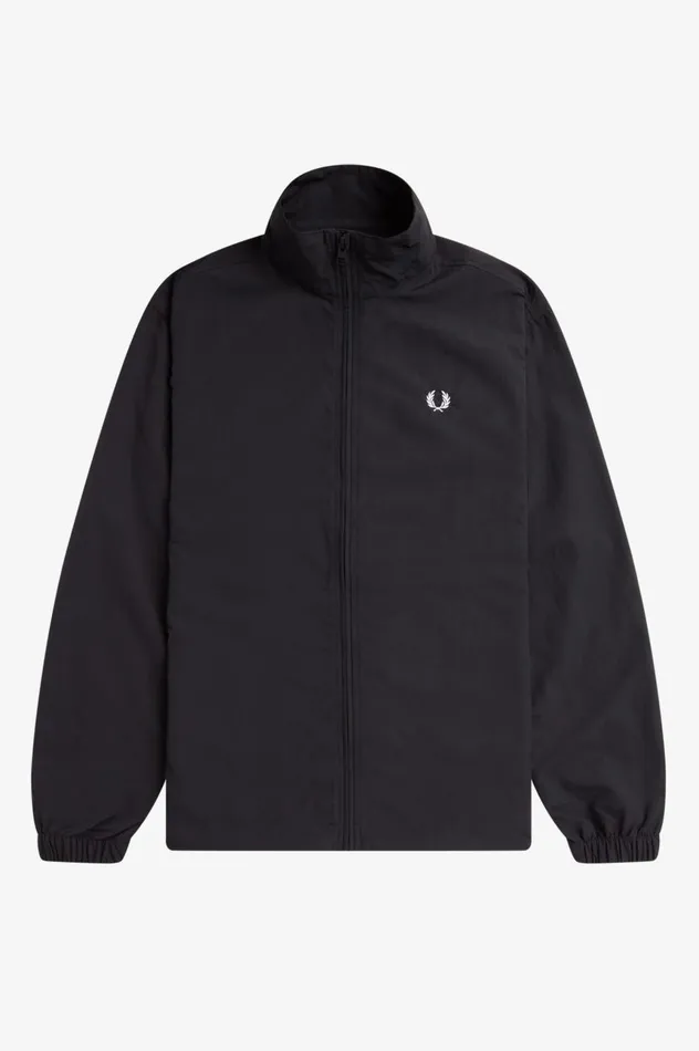 Men Woven Track Jacket Black Fred Perry Coats and Jackets