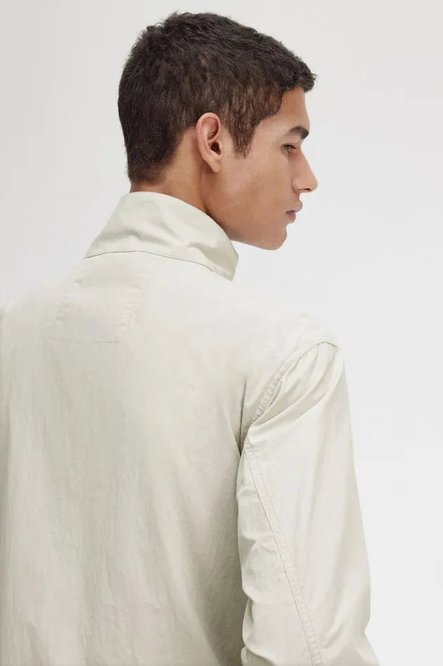 Men Woven Track Jacket Light Oyster Fred Perry Track Jackets