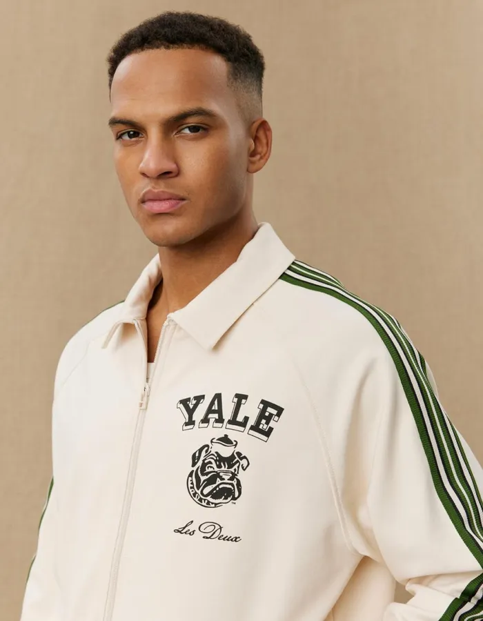 Men Yale Bulldog Track Jacket 8211 IvoryDuffel Bag Green Les Deux JacketsCoats