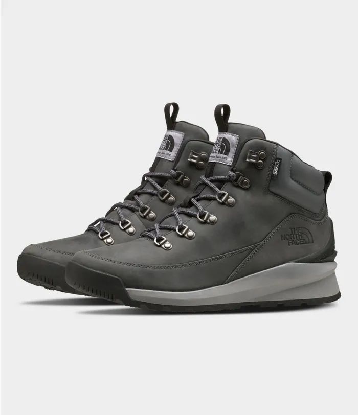 Mens BackToBerkeley Mid WP Zinc Greytnf Black The North Face Boots