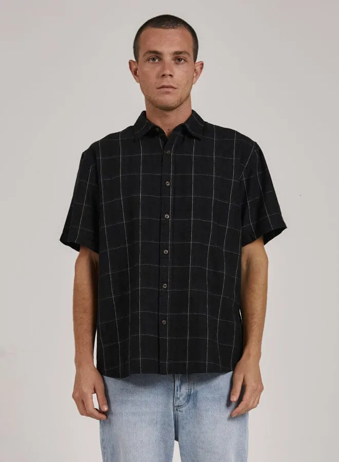 Mens Below Your Mind Short Sleeve Shirt Black Thrills Shirts