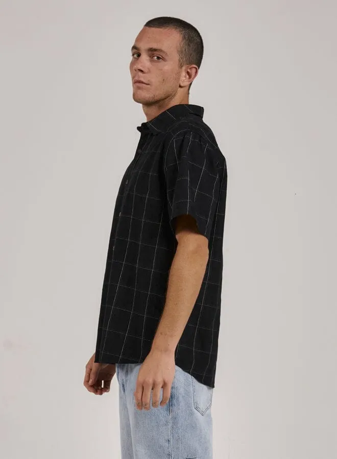 Mens Below Your Mind Short Sleeve Shirt Black Thrills Shirts