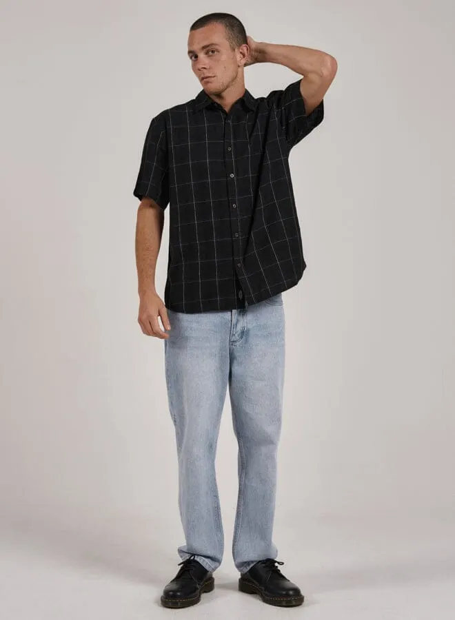 Mens Below Your Mind Short Sleeve Shirt Black Thrills Shirts