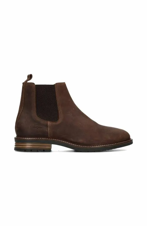 Mens Boots Liverpool Los Angeles Rail Suede Leather Boot Brown
