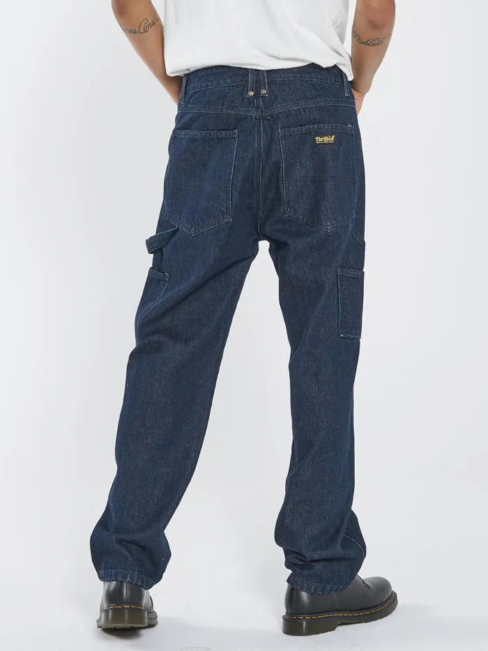 Mens Carpenter Panel Pant Indigo Rinse Thrills Pants