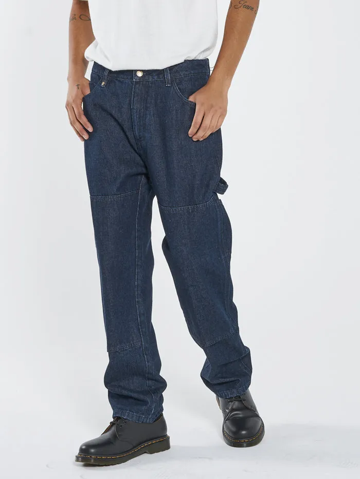 Mens Carpenter Panel Pant Indigo Rinse Thrills Pants