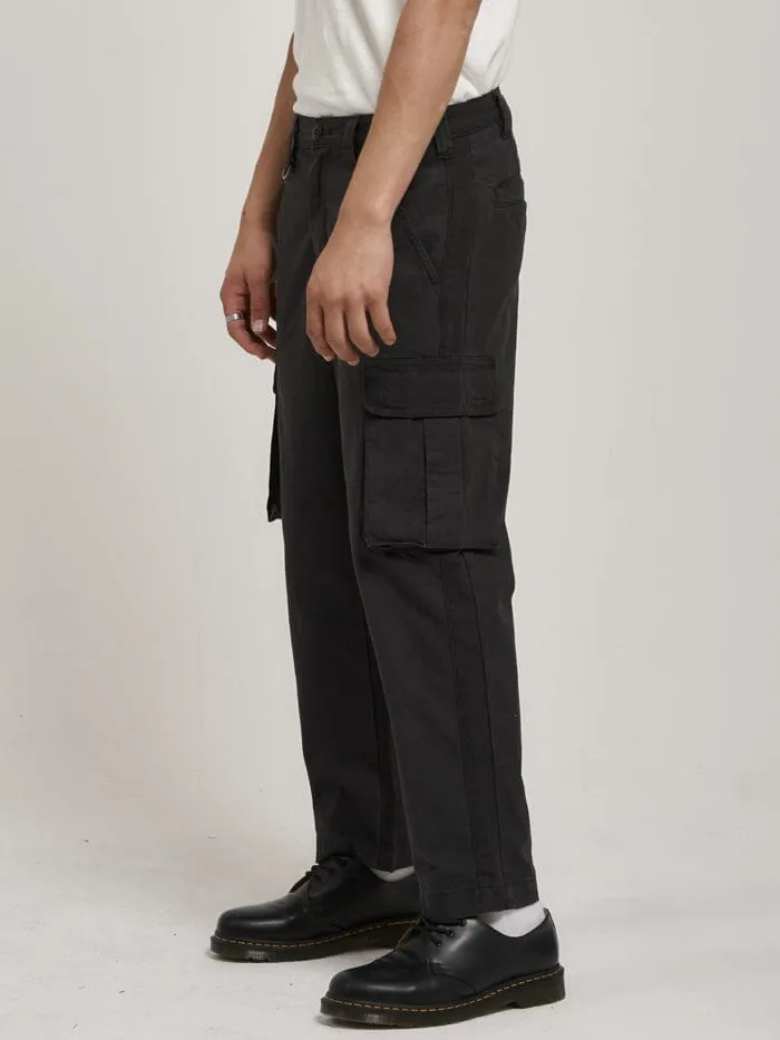 Mens Century Slacker Cargo Pant Dark Charcoal Thrills Pants