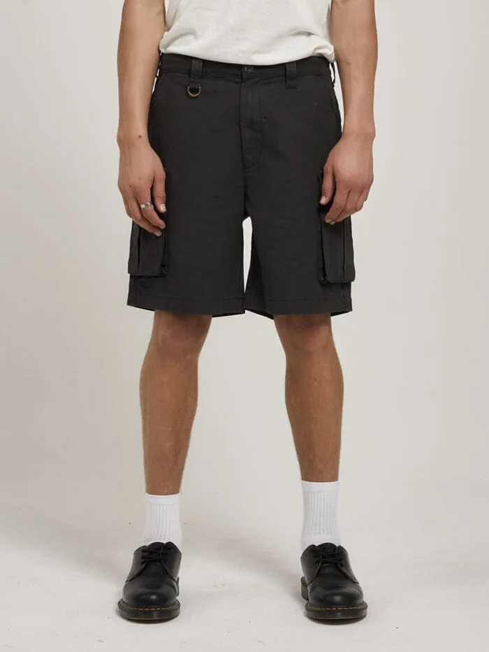 Mens Century Slacker Cargo Short Dark Charcoal Thrills Shorts