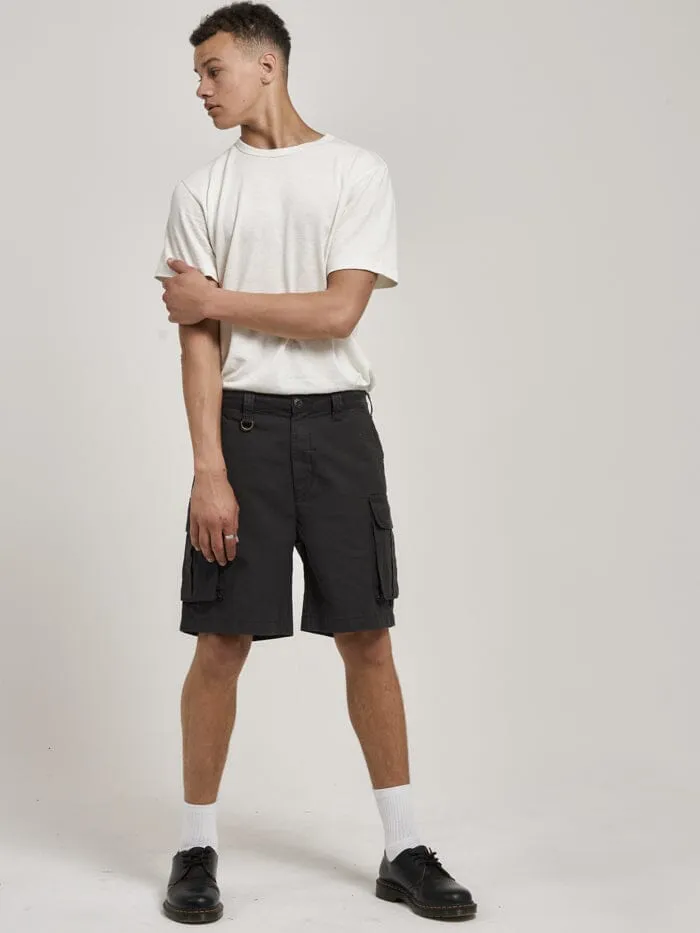 Mens Century Slacker Cargo Short Dark Charcoal Thrills Shorts