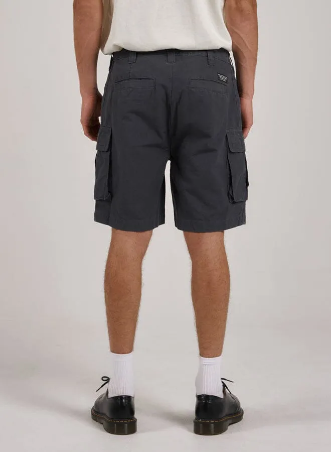 Mens Century Slacker Cargo Short Dark Slate Thrills Denim Shorts