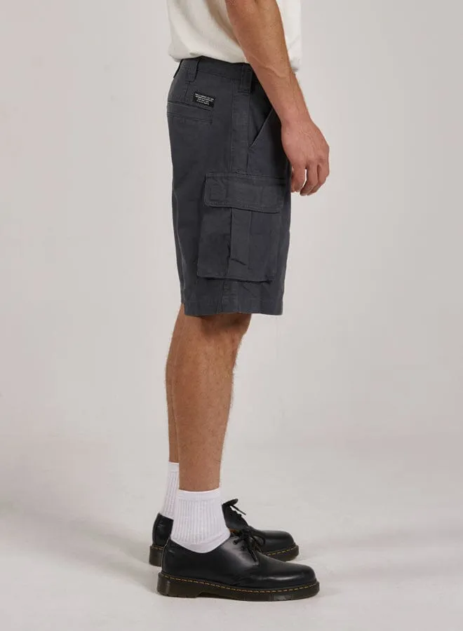 Mens Century Slacker Cargo Short Dark Slate Thrills Denim Shorts