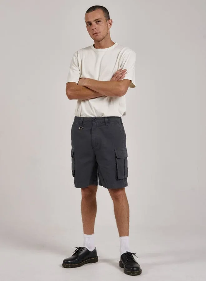 Mens Century Slacker Cargo Short Dark Slate Thrills Denim Shorts