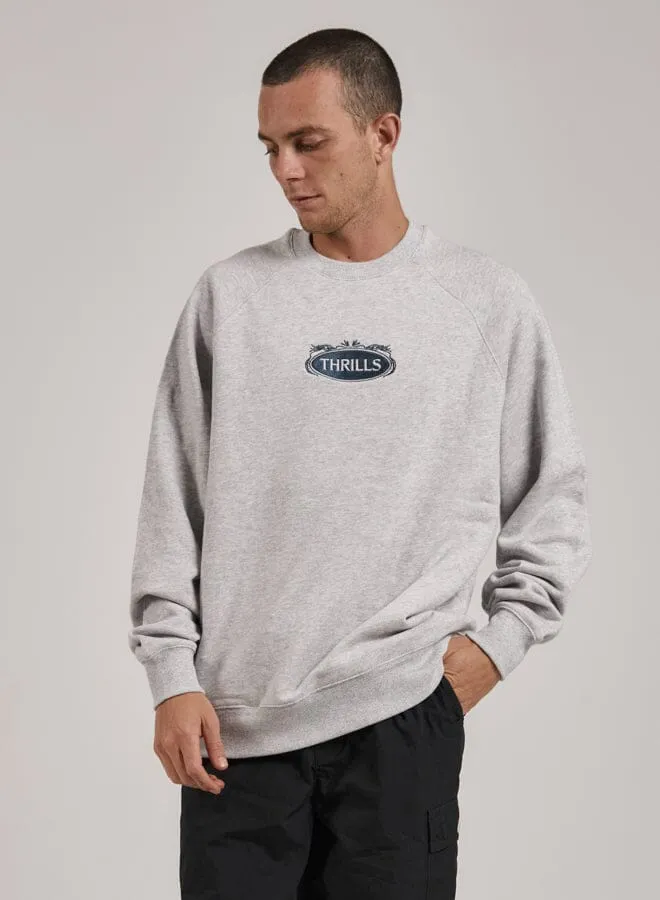 Mens Coat Of Oversize Raglan Crew Snow Marle Thrills Sweaters and Fleece